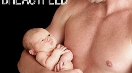 man breastfeeding