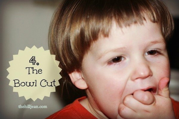 little boy with bowl cut