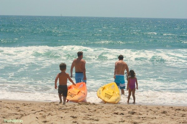 Guys with paddle boards