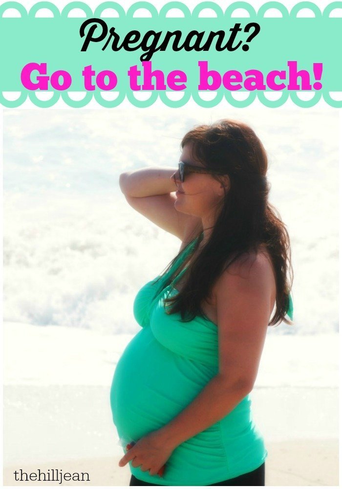 pregnant at the beach